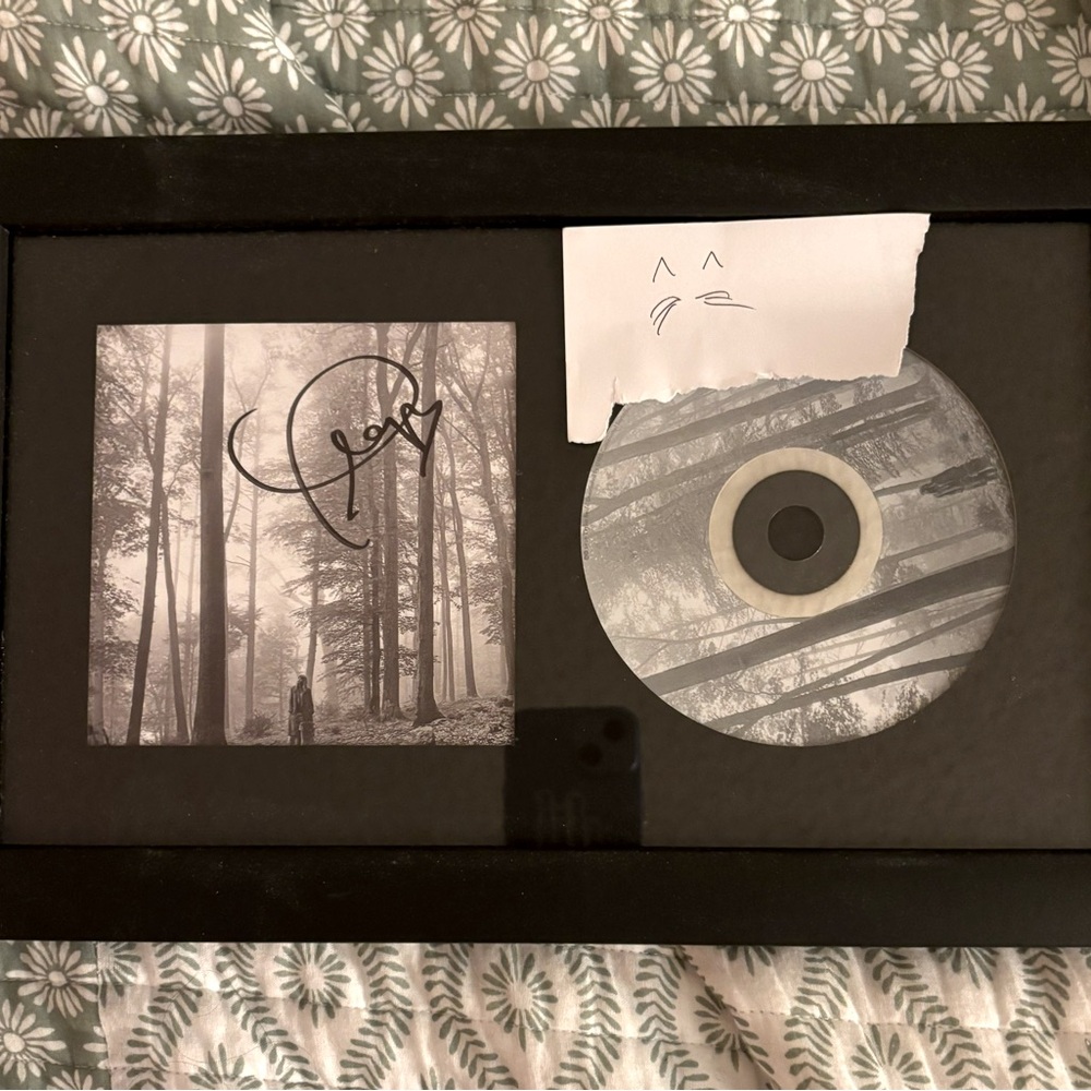 Taylor Swift Signed Folklore CD with Heart